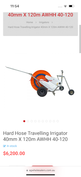 Hard hose irrigator