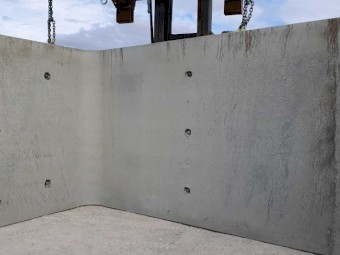 L-Block Retaining Walls 4m x 2.4m x 2.0m (Faulty concrete batch)