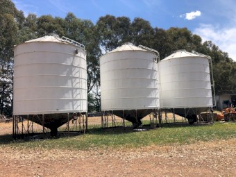 3 x Nelson Grain Silos, Model G51.1. 