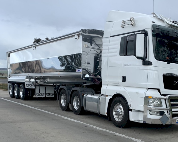 2020 MAN TGX 540 Prime Mover with 2024 Tefco 36' x 6ft TOA Tipper Trailer
