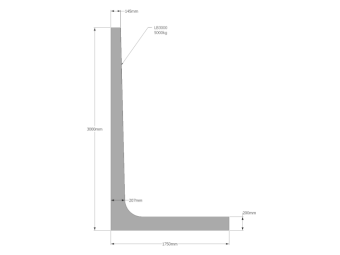Ag-Crete L-Block Retaining Walls 3m high x 2.4m long x 1.75m wide