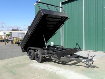 12 x 7 ft, Flat top Tipper, Drop sides, 3500 kgs, Heavy duty Trailer
