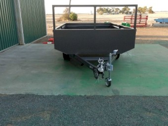 12 x 7 ft, Flat top Trailer Drop sides, 3500 kgs Heavy duty Trailer.