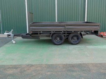 12 x 7 ft, Flat top Trailer Drop sides, 3500 kgs Heavy duty Trailer.