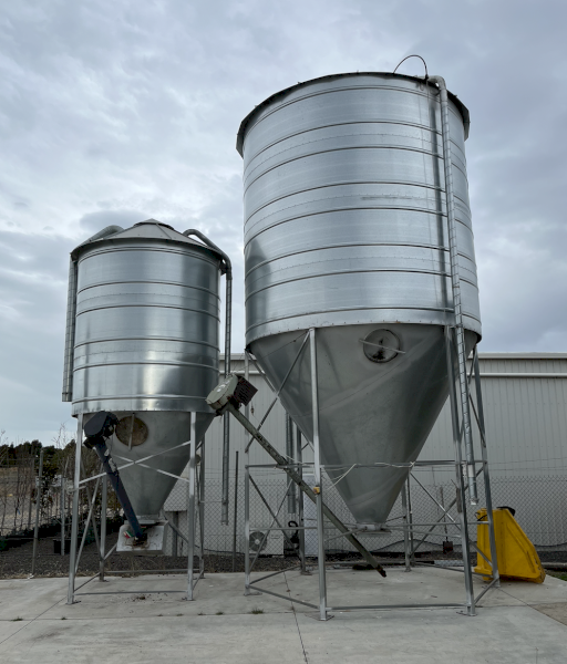 1 x Grain Silo with Auger 24T & 1 x Pellet Silo with Auger 9T
