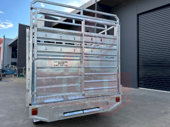 Heavy Duty 12×7 Cattle Trailer – Livestock Trailer, Flat Top, 3500kg ATM, with Ramp & Removable Crate