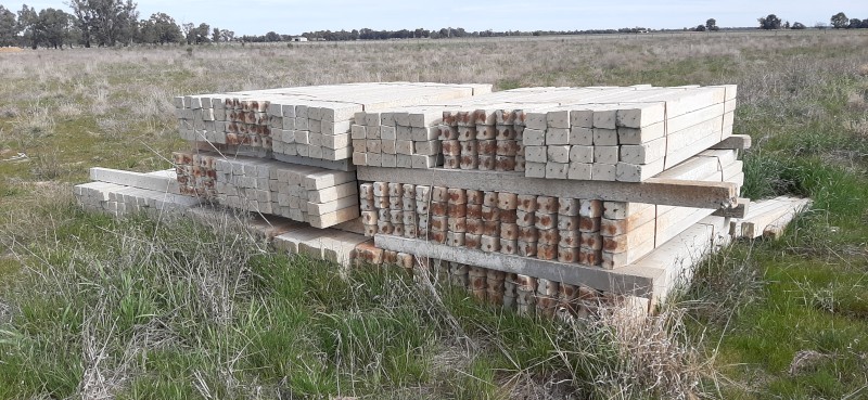 Concrete fence posts