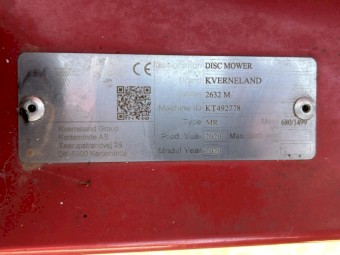 Kverneland 2632m 8 Disc Mower