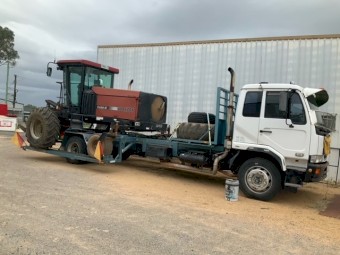  UD Truck to transport  windrowers