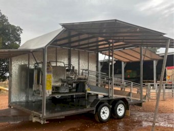 Peak Hill handler on riv steel trailer 