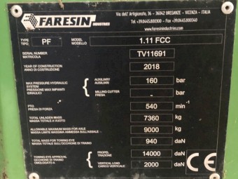 2018 Faresin PF 1.11 Feed Mixer