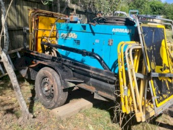 Airman PDS100 air compressor with Grundomat