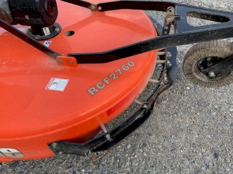 Kubota MX5100D tractor with front end loader and land pride RCF2760 slasher