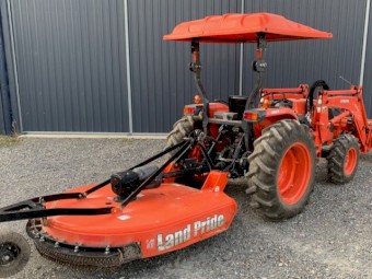 Kubota MX5100D tractor with front end loader and land pride RCF2760 slasher