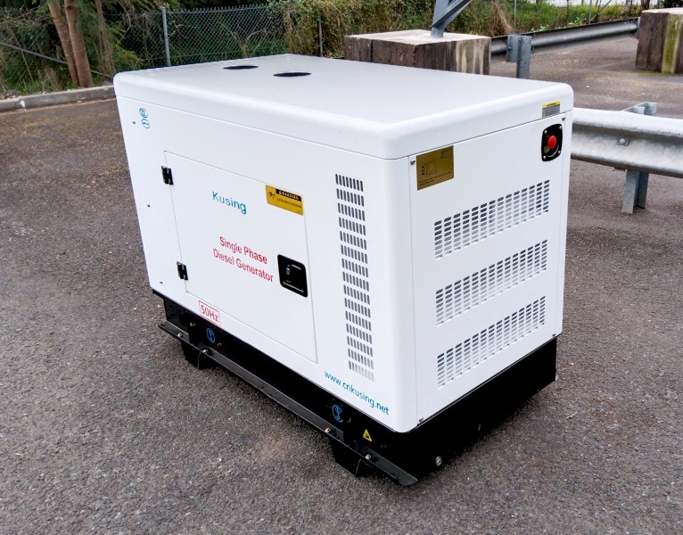 8kVA Silenced Diesel Generator 240V 33Amps