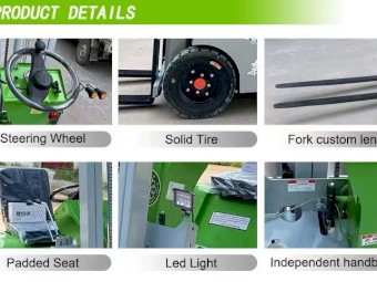 New Hydraulic Stack Truck Small Fork Lift Pallet Stacker 500kg 2m Electric Forklift