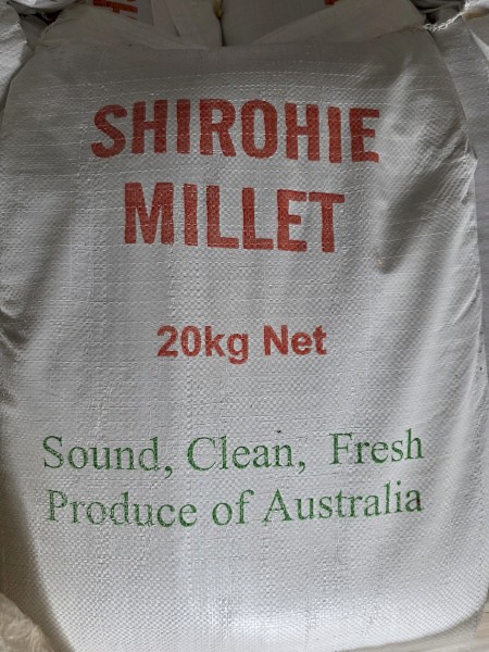 Machine-cleaned Sherohie millet bags/ton