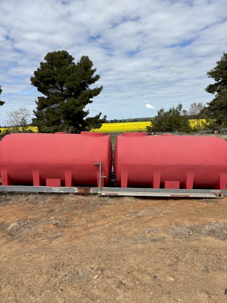 14000lt Rapid spray poly tanks on 20 foot  skel mounts