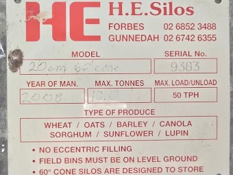 2008 HE Grain Silos x 5 - Under Offer