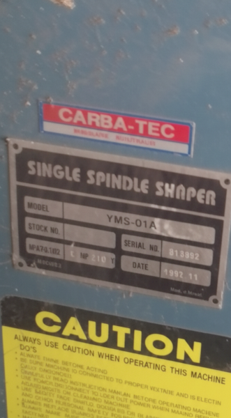 Carba TEC Single Spindle Shaper