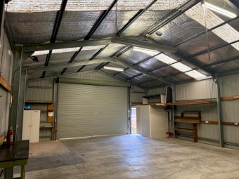 Green Metal Shed