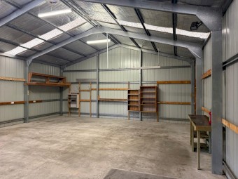 Green Metal Shed
