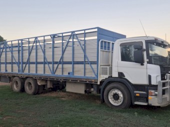 1997 Scania P94 Truck with Stock Crate