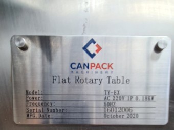 Accumulation Table Stainless Steel Food Grade CanPack Flat Rotarty