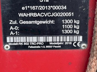 2018 Massey Ferguson RK 802 TRC -PRO Rotary Hay Rake