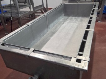 Curd Table Stainless Steel on Wheels x 2
