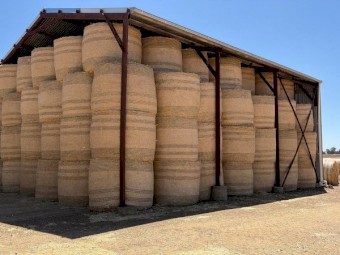 Wheat Straw Header Tailings 5x4 Round Rolls