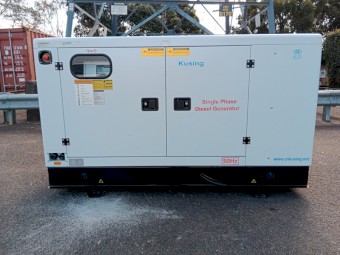20KVA Silenced Diesel Generator 240V Single Phase 91 Amps