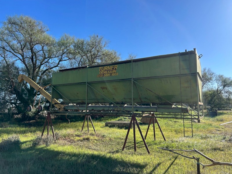 Turner Grouper Bin / Seed & Fertiliser Hopper with Honda-Powered Discharge Auger