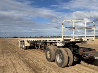 1974 McGrath 45ft Flat Top Trailer And Dolly