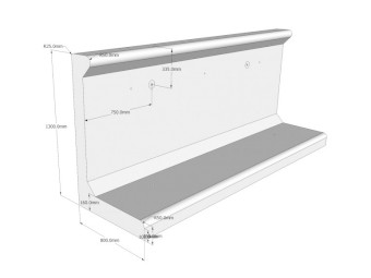 Grain Bunker Walls (Large) 1300H x 3000L x 800W