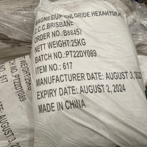 Magnesium Chloride Hexahydrate flakes in 25kg bags