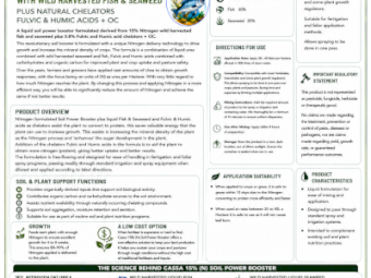 15% N SOIL POWER BOOSTER LIQUID FERTILISER 1000L