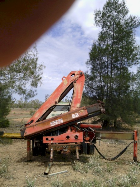 PALFINGER PE8000 CRANE mounted on old Dodge truck