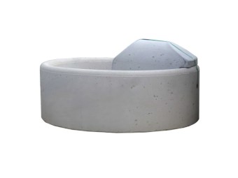 3'9" Round Water Trough with Float & Cover - 270Lt