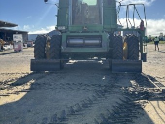2004 John Deere 9760 STS Header with 936 Draper Front and Trailer