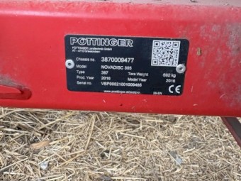2016 Pottinger Novadisc 305 Hay Mower
