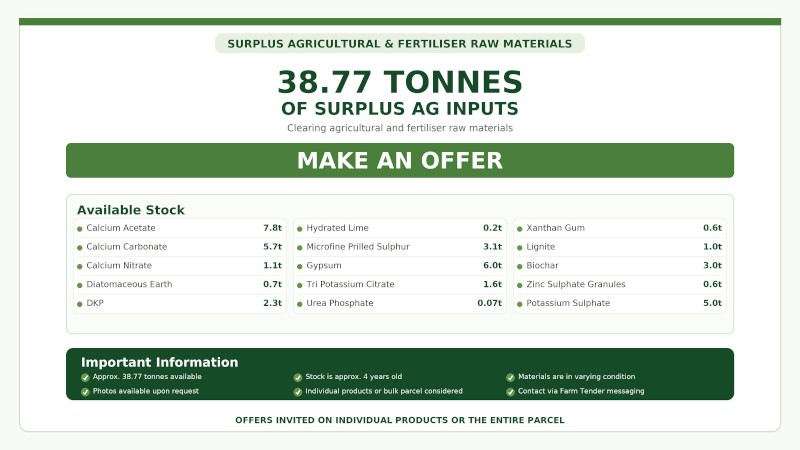 Bulk Fertiliser & Ag Inputs Clearance | Make an Offer
