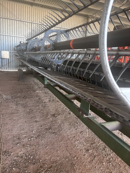 2014 MacDon D65 Draper Front on Coolamon Trailer