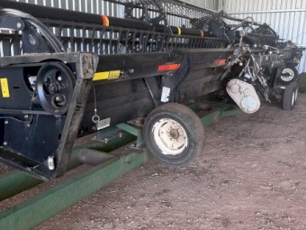 2014 MacDon D65 Draper Front on Coolamon Trailer