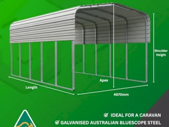 TSS Transportable Shade Sheds 4670mm Wide