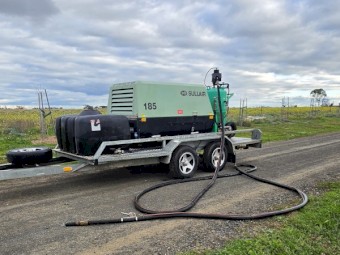 2017 Sullair 185 CFM Dustless Blasting Package – Turn-Key Setup