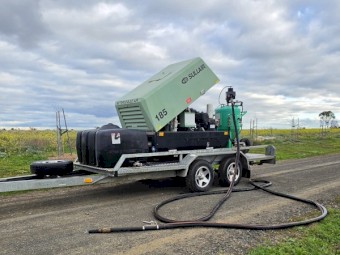 2017 Sullair 185 CFM Dustless Blasting Package – Turn-Key Setup
