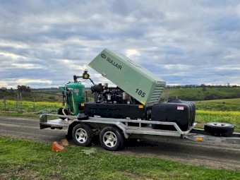 2017 Sullair 185 CFM Dustless Blasting Package – Turn-Key Setup