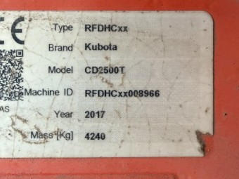 2017 Kubota CD2500T Speed Disc