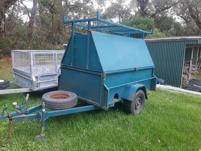 7x4 Enclosed Box Trailer with Roof Rack - PICK UP FISH CREEK VIC